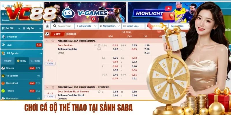 Chơi cá độ thể thao tại sảnh SABA